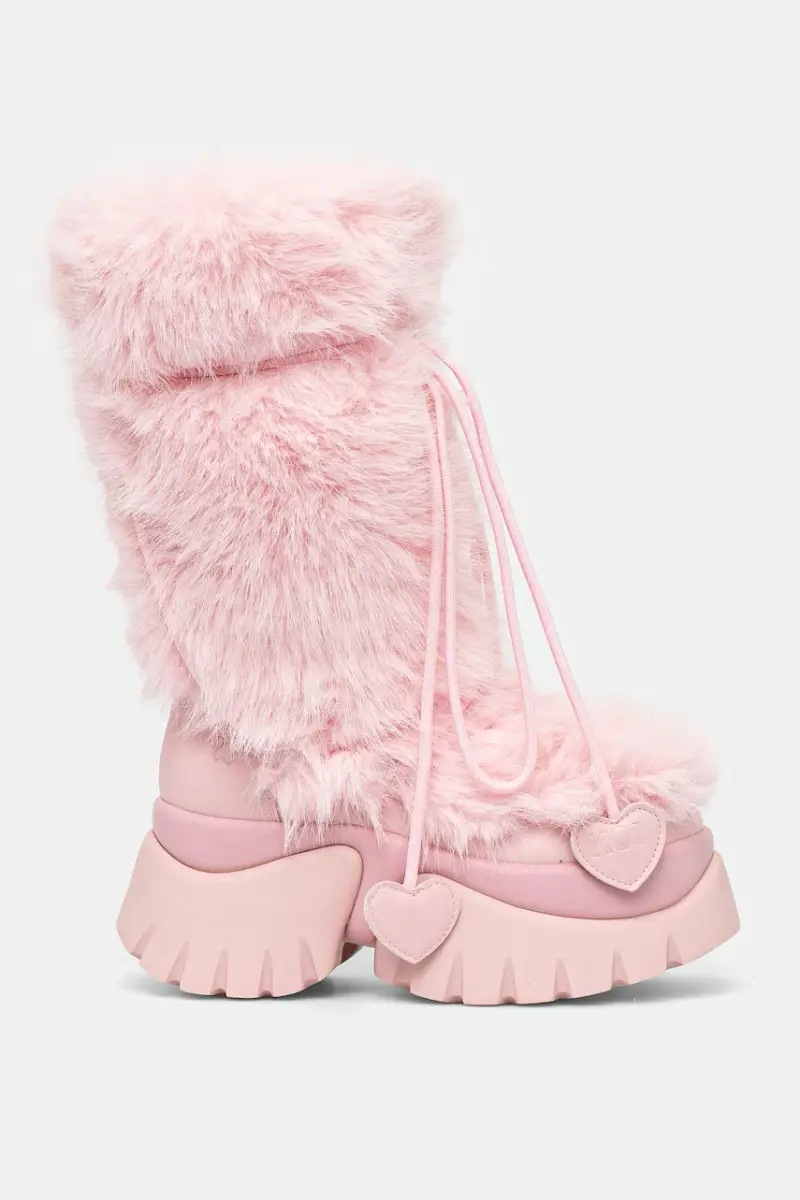 stivali da neve colore rosa Kawaii Sasquatch miniatura 2