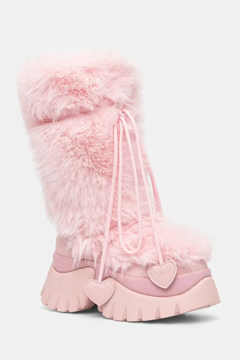 stivali da neve colore rosa Kawaii Sasquatch