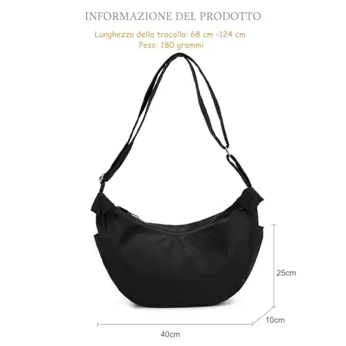 Kommodum Borsa a spalla Donna Nero 2971116 miniatura 2