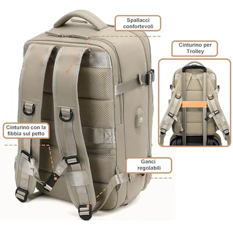 Kommodum Zaino da viaggio Uomo Multicolore 1914669 miniatura 3