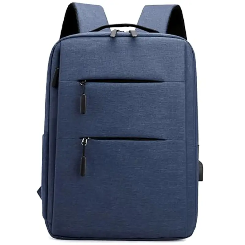Kommodum - Zaino Porta PC Uomo Donna Borsa Laptop per PC Portatile Zaino Porta Computer Custodia Notebook con ricarica USB Colore Blu