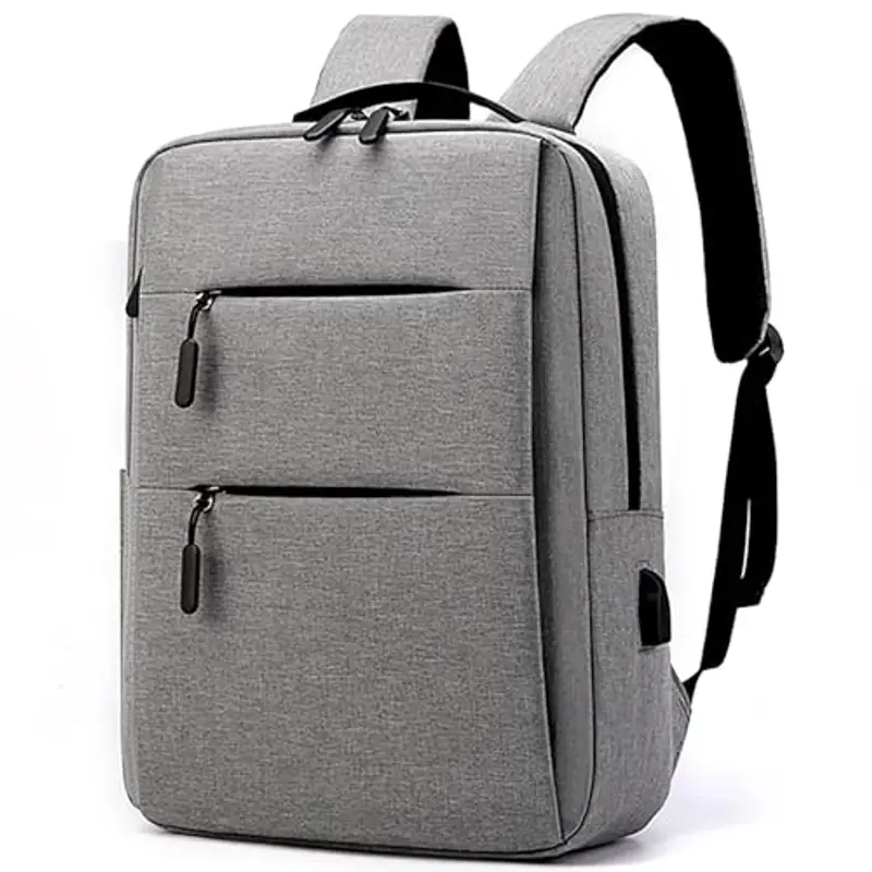 Kommodum - Zaino Porta PC Uomo Donna Borsa Laptop per PC Portatile Zaino Porta Computer Custodia Notebook con ricarica USB Colore Grigio miniatura 2