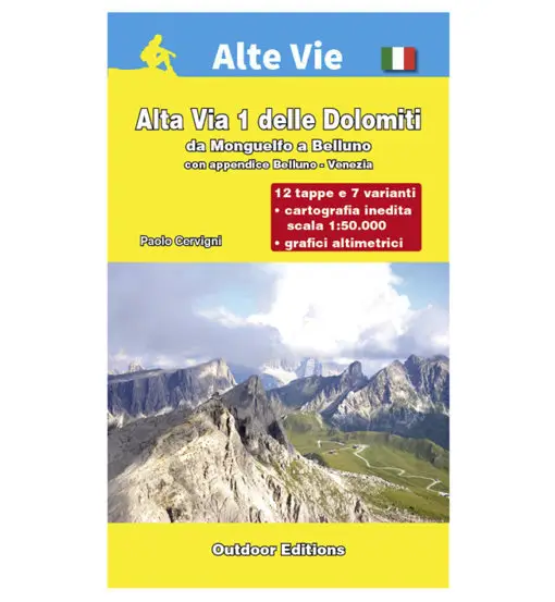 Alta Via 1 delle Dolomiti da Monguelfo a Belluno - 1 50 000