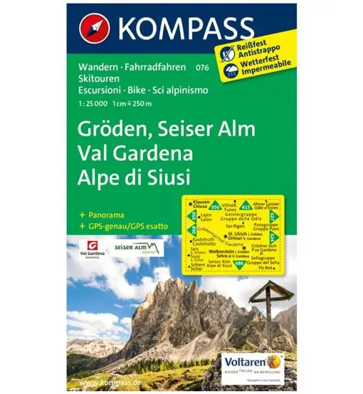 Carta N 076 Val Gardena, Alpe di Siusi 1 25 000