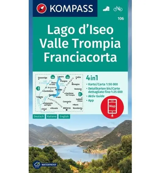 Carta N 106 Lago d Iseo, Valle Trompia, Franciacorta 1 50 000