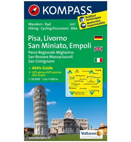 Carta N 2457 Pisa, Livorno, San Miniato, Empoli 1 50 000