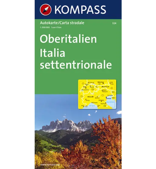 Carta N 324 Italia Settentrionale - 1 500 000 Carta stradale