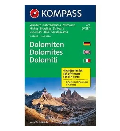 Carta N° 672 Dolomiti - Set di 4 carte 1 35 000