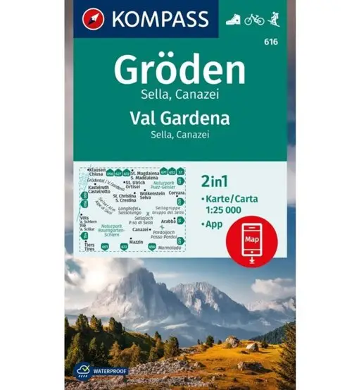 N 616 Val Gardena, Gröden - 1 25 000