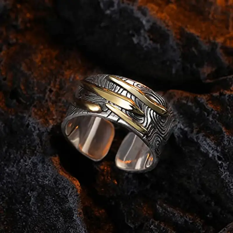 KONFEN Anelli Uomo Argento 939659 miniatura 3