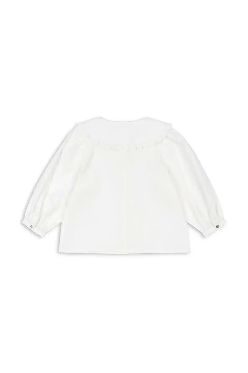 camicia di cotone per bambini COEUR COLLAR SHIRT GOTS Bianco miniatura 3