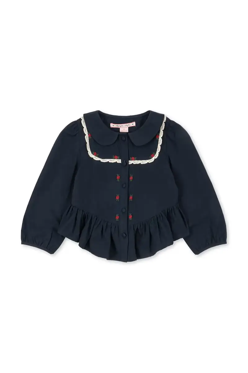 camicia di cotone per bambini EMMY SHIRT GOTS Blu navy miniatura 2