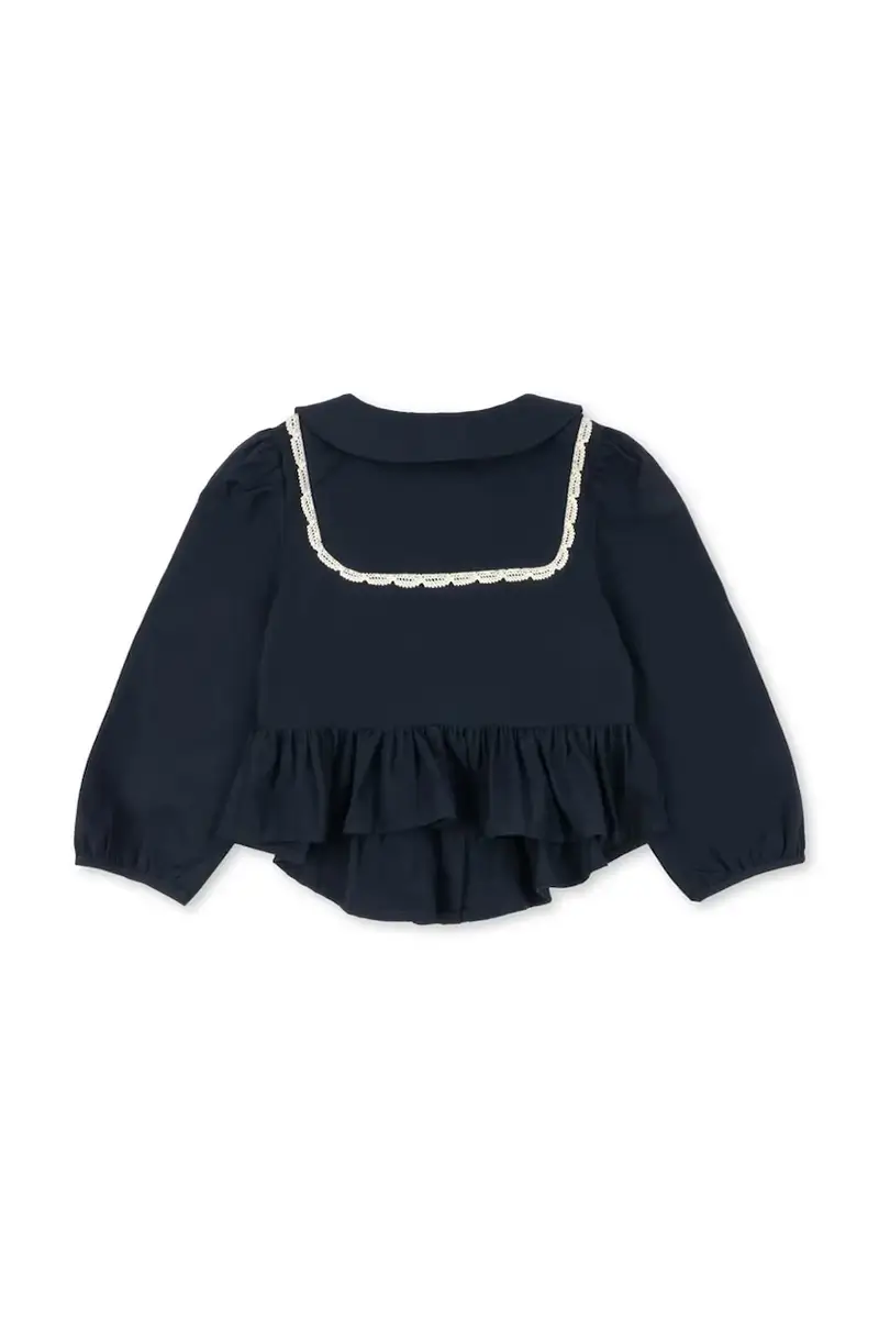 camicia di cotone per bambini EMMY SHIRT GOTS Blu navy miniatura 3