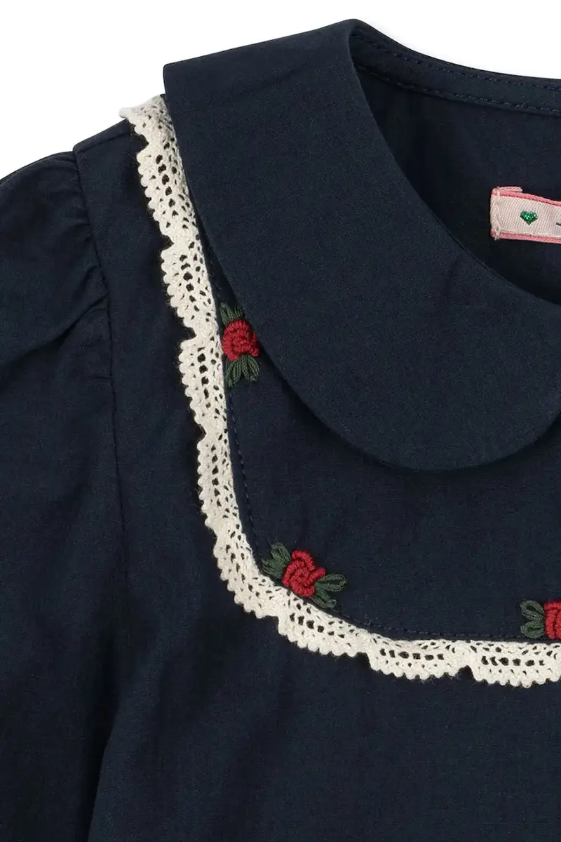 camicia di cotone per bambini EMMY SHIRT GOTS Blu navy miniatura 4