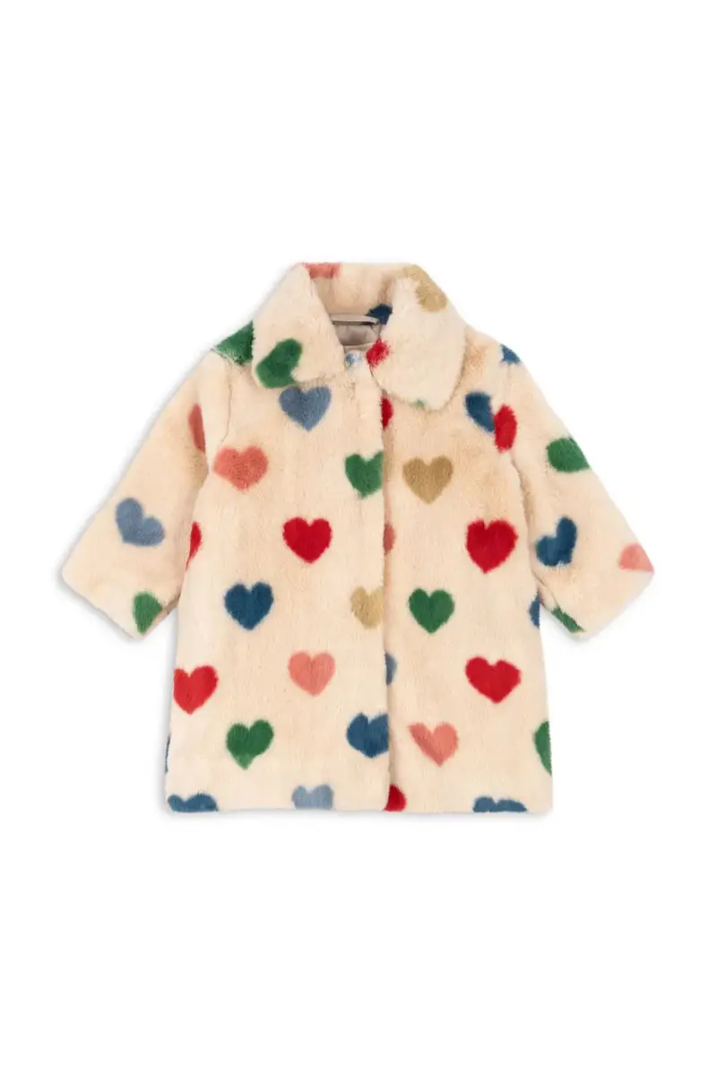 cappotto bambino/a FUZZIE COAT GRS colore beige KS103582