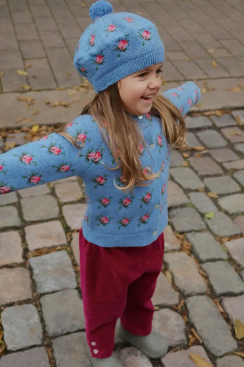 cardigan con lana BELOU KNIT CARDIGAN colore blu KS103711