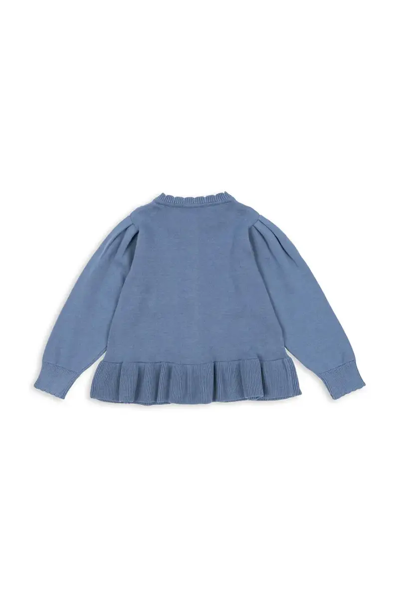 cardigan di cotone bambino/a SOLEIL CARDIGAN GOTS colore blu KS103980 miniatura 2