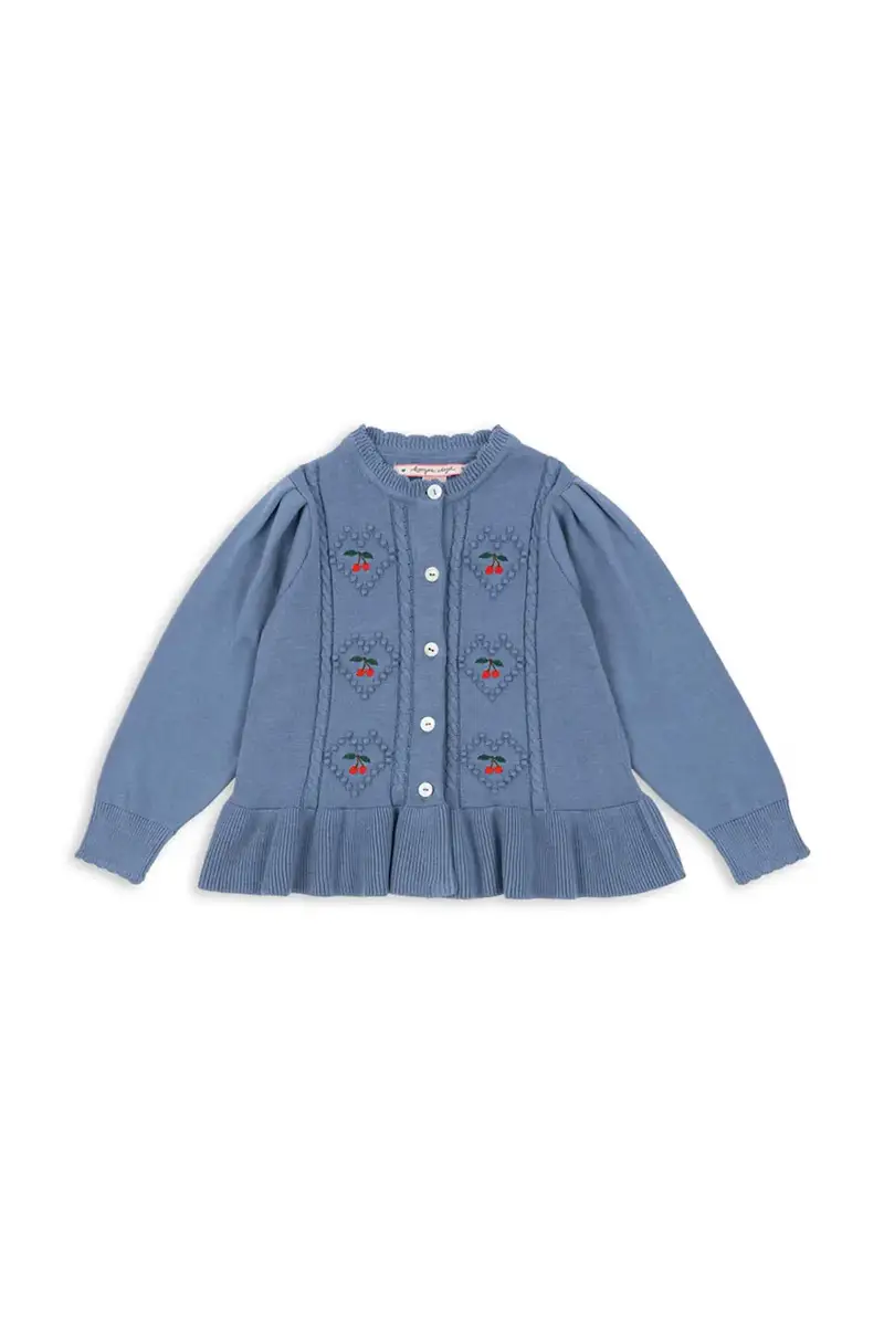 cardigan di cotone bambino/a SOLEIL CARDIGAN GOTS colore blu KS103980