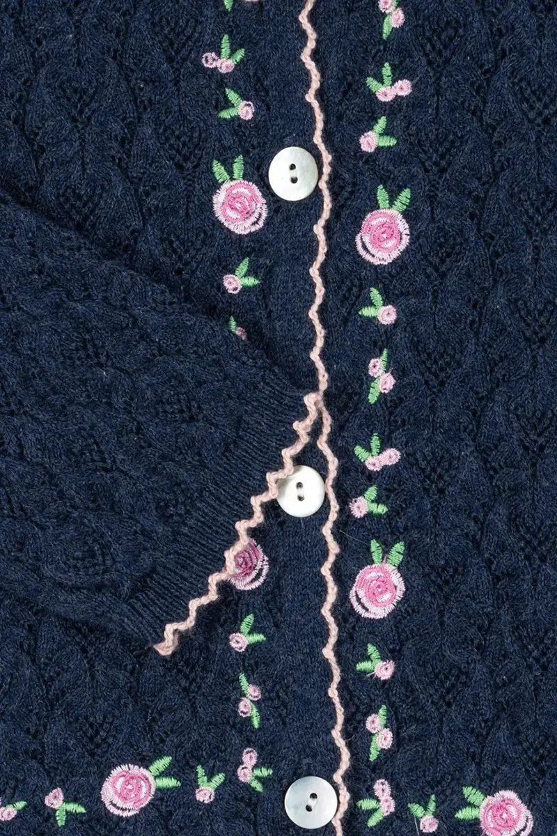 cardigan neonato/a ROSIER CARDIGAN colore blu navy KS103971 miniatura 4