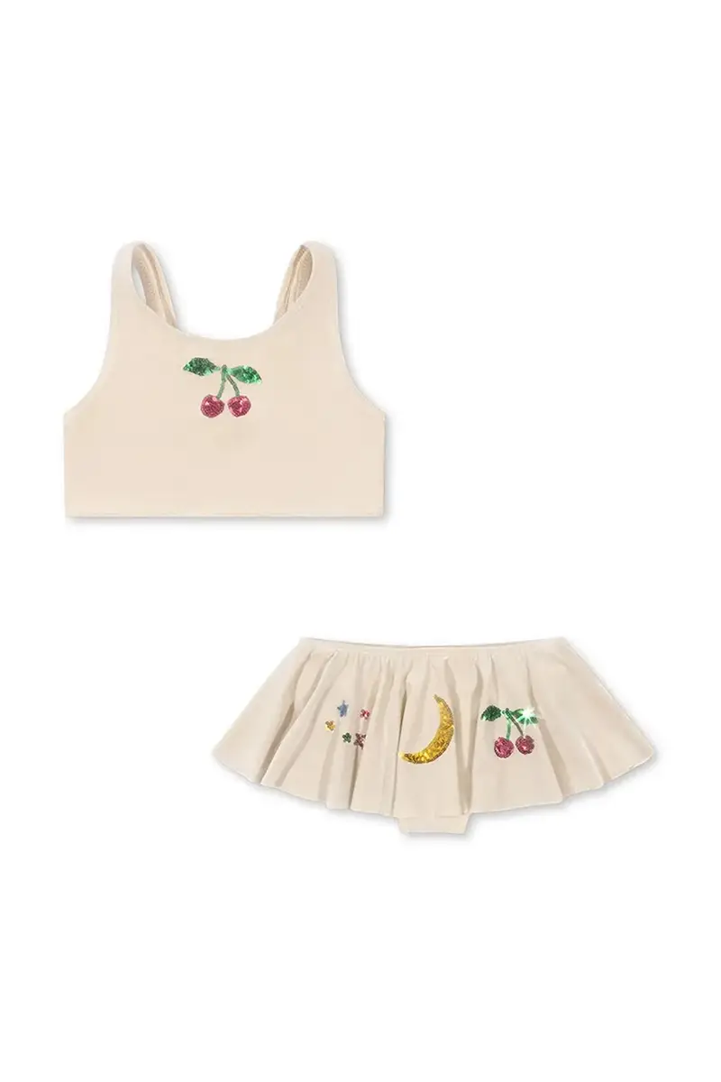 costume 2 pezzi bambino/a BEATRICE BIKINI colore beige KS102639 miniatura 2