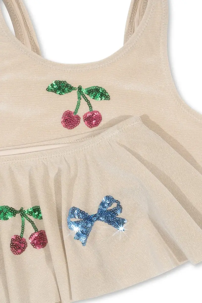 costume 2 pezzi bambino/a BEATRICE BIKINI colore beige KS102639 miniatura 4