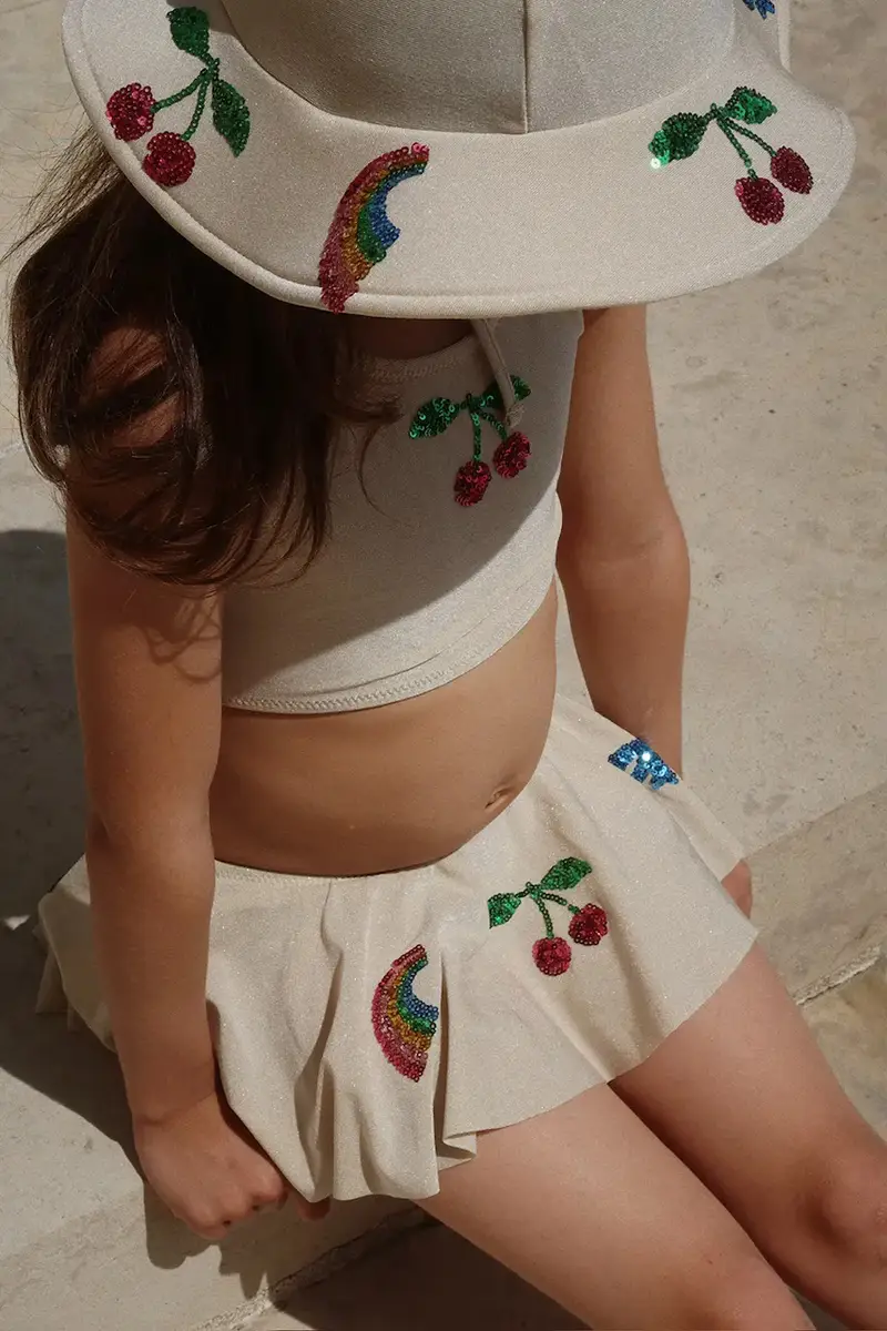 costume 2 pezzi bambino/a BEATRICE BIKINI colore beige KS102639