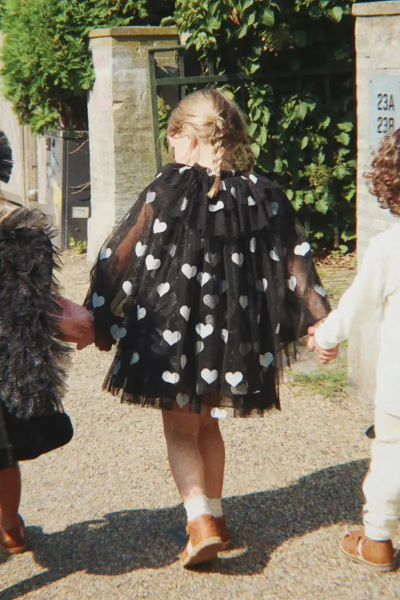 costume per bambini HALLOWEEN WITCH CAPE Nero