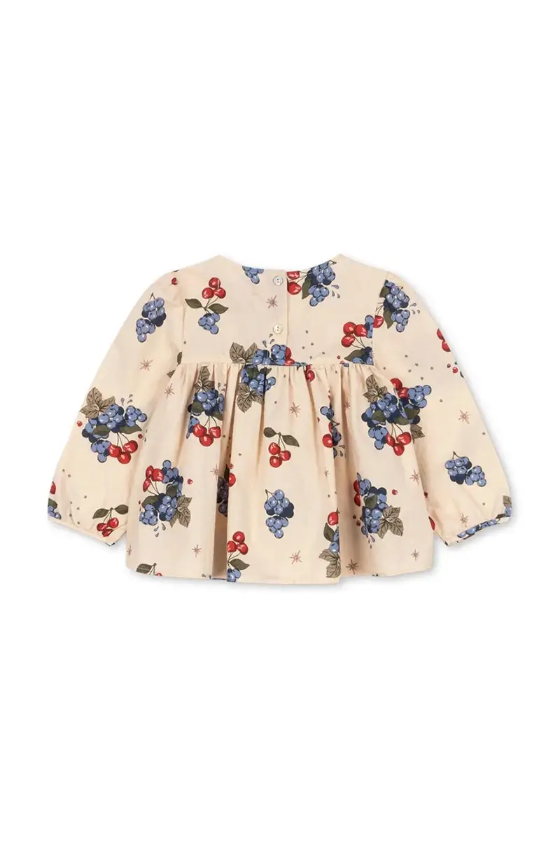 felpa in cotone bambino/a AVI LS BLOUSE GOTS Beige miniatura 2
