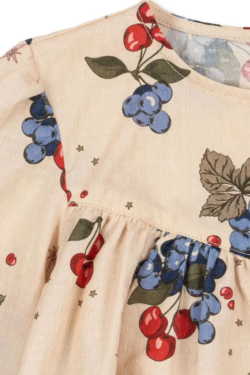 felpa in cotone bambino/a AVI LS BLOUSE GOTS Beige miniatura 4