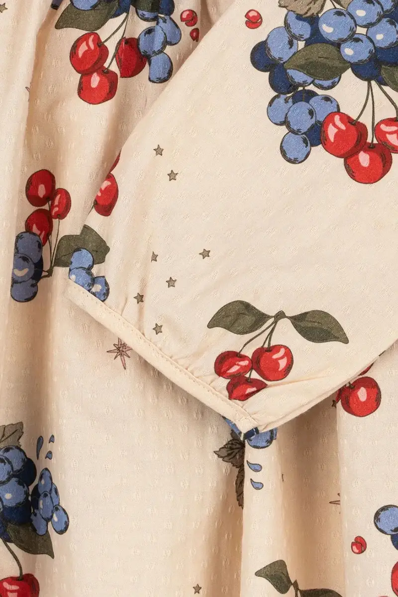 felpa in cotone bambino/a AVI LS BLOUSE GOTS Beige miniatura 5