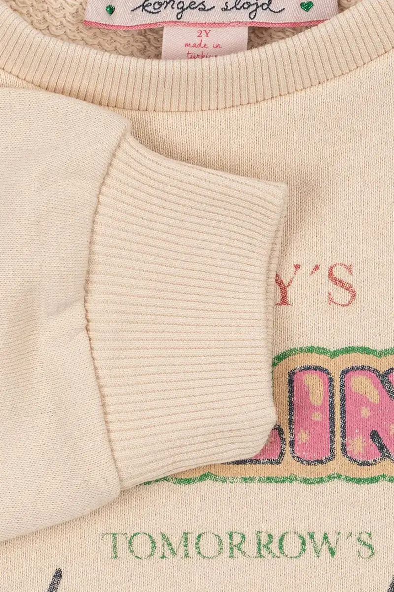 felpa in cotone bambino/a LOUPY LOU SWEAT SHIRT OCS Beige miniatura 5