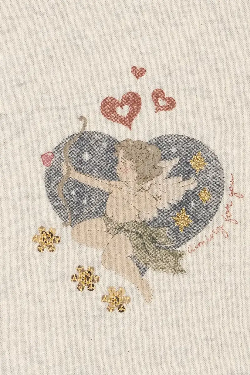 felpa in cotone bambino/a LOUPY LOU SWEAT SHIRT OCS Grigio miniatura 4