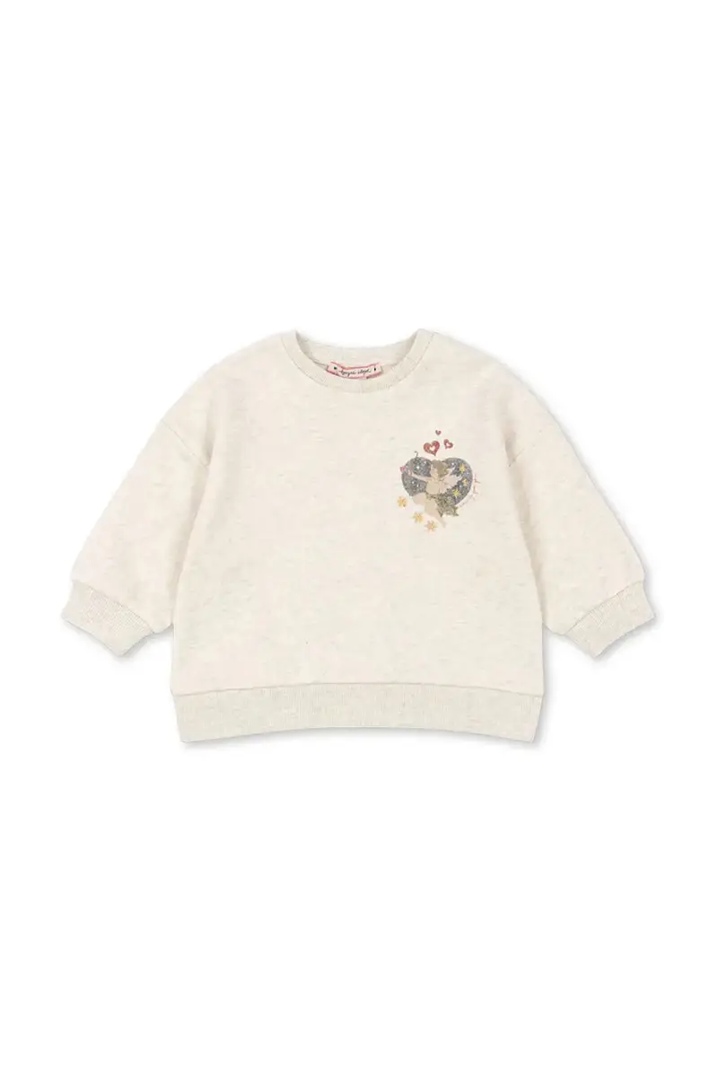 felpa in cotone bambino/a LOUPY LOU SWEAT SHIRT OCS Grigio