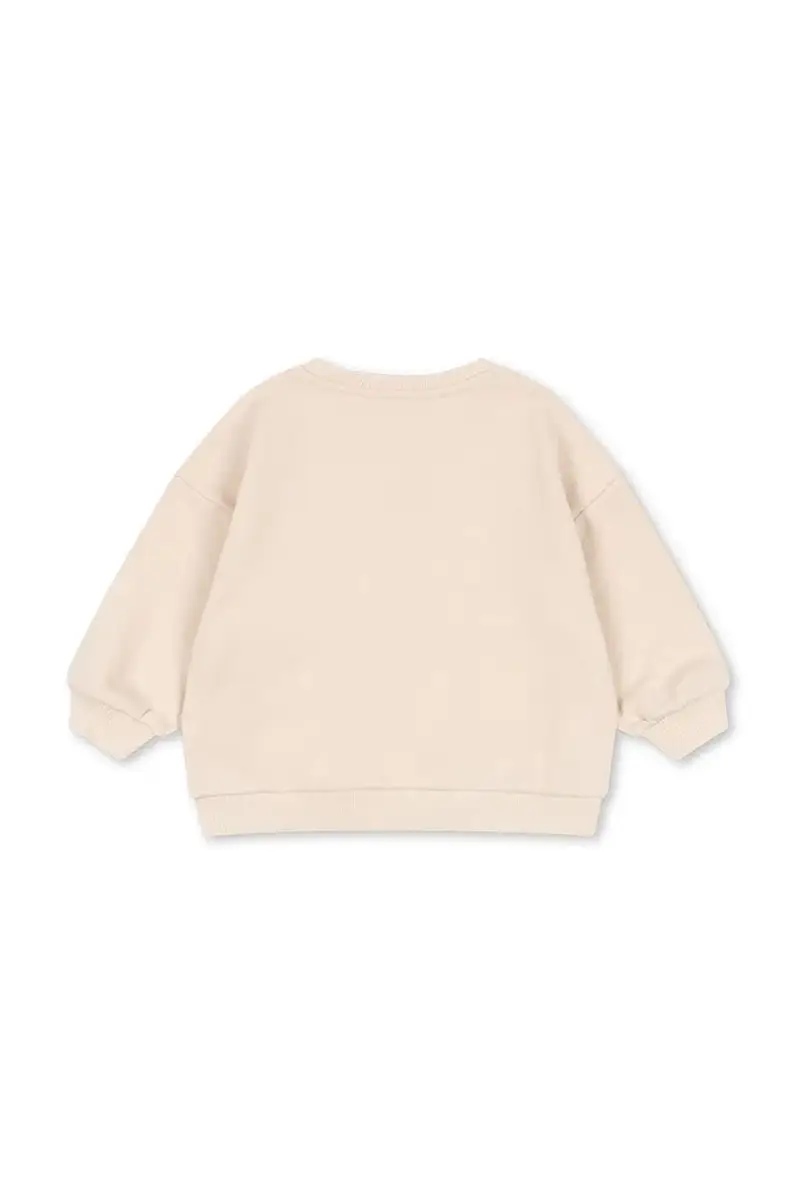 felpa in cotone neonato/a BELLI SWEAT SHIRT OCS Beige miniatura 3