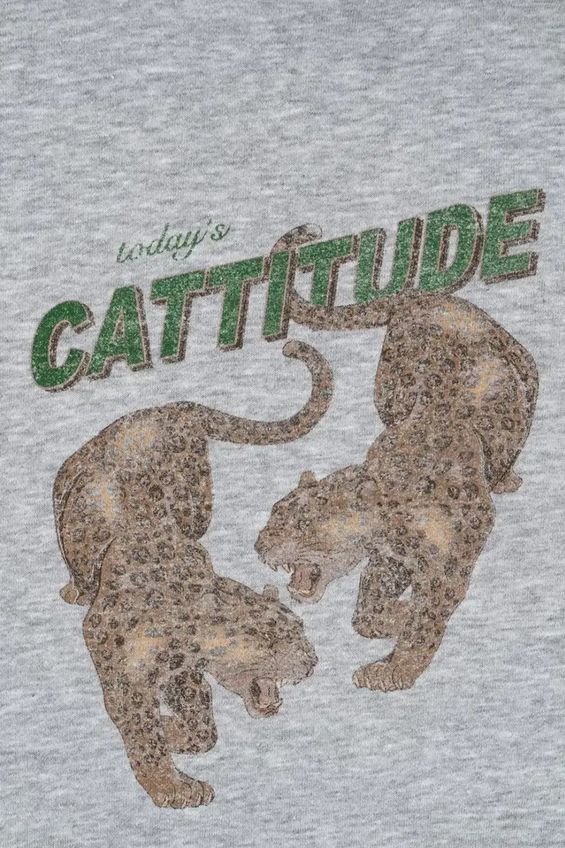 felpa per bambini con cotone LOU SWEAT ZIP HOOD OCS colore grigio con cappuccio KS103865 miniatura 4