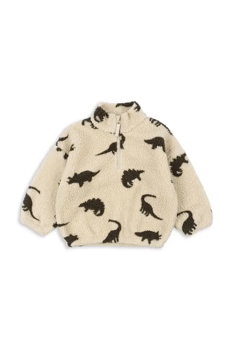 felpa per bambini JODY TEDDY HALF ZIP GRS colore beige KS104067