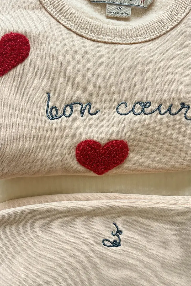 felpa per bambini LOU SWEAT SHIRT GOTS Beige miniatura 4