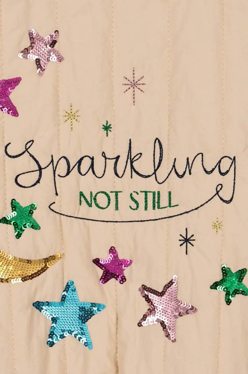 giacca bomber bambini JUNO SEQUIN BOMBER JACKET Beige miniatura 4