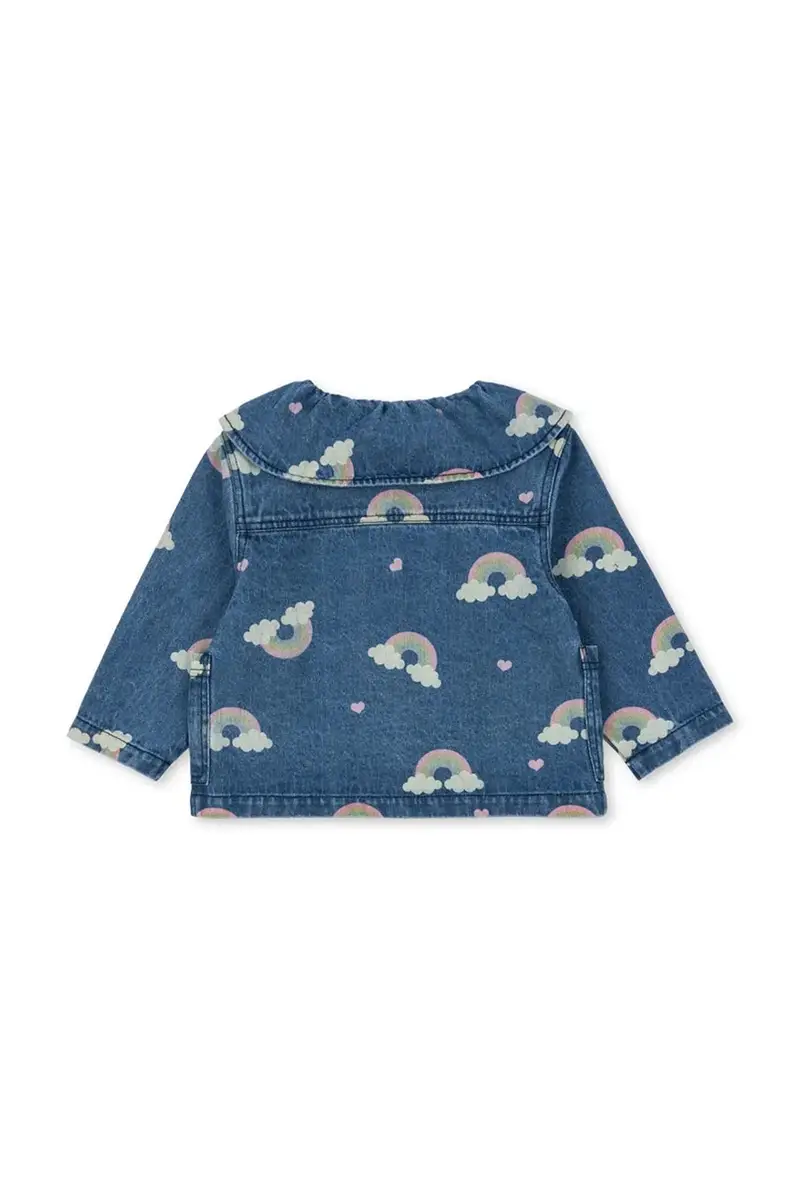 giacca jeans bambino/a MAGOT DENIM SHIRT GOTS colore blu navy KS103883 miniatura 2