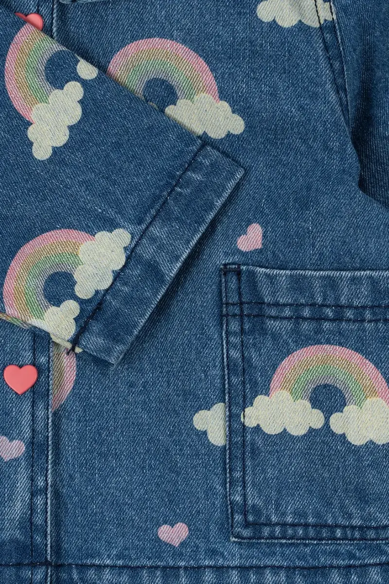 giacca jeans bambino/a MAGOT DENIM SHIRT GOTS colore blu navy KS103883 miniatura 4