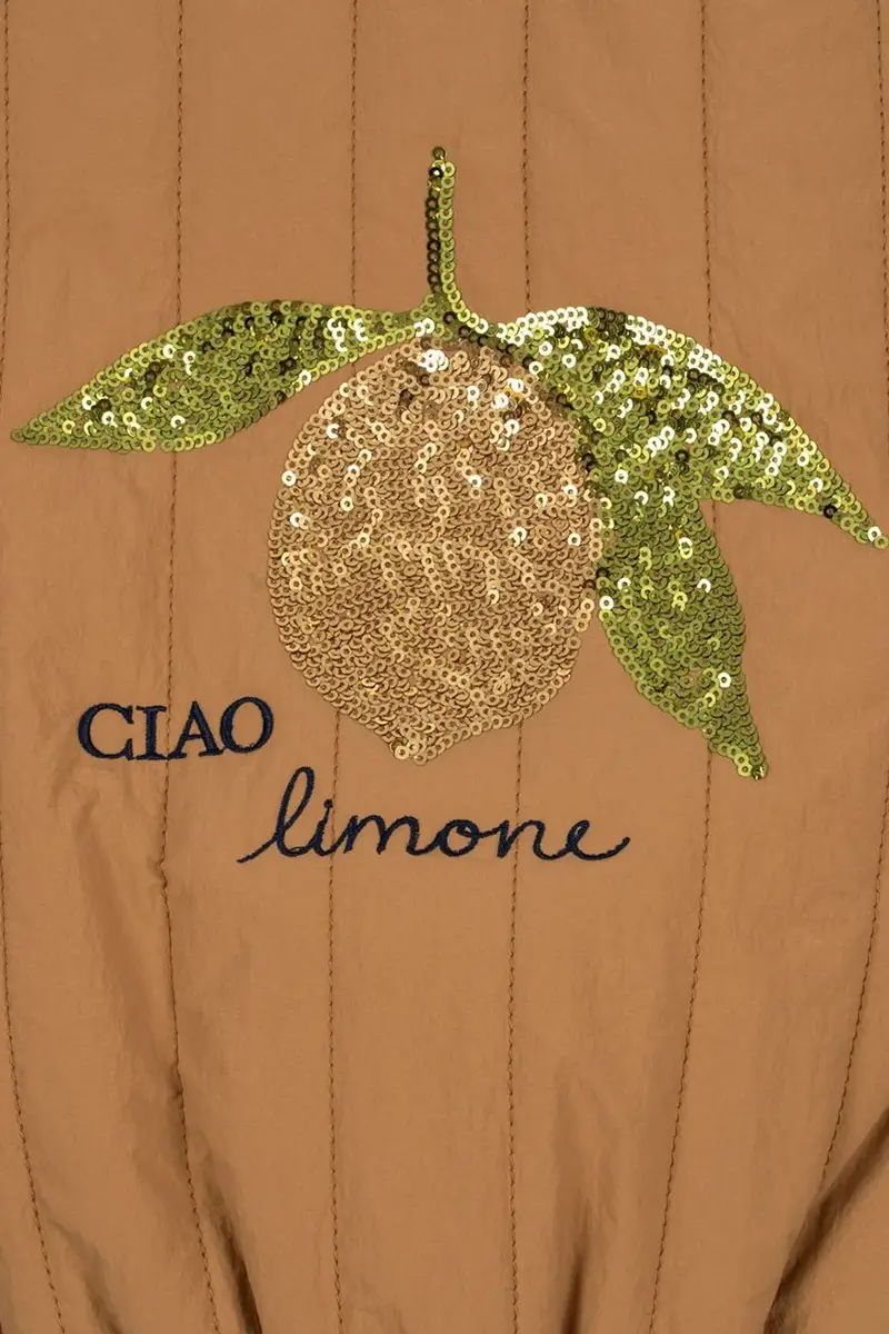 giacca JUNO SEQUIN BOMBER JACKET colore marrone KS103490 miniatura 4