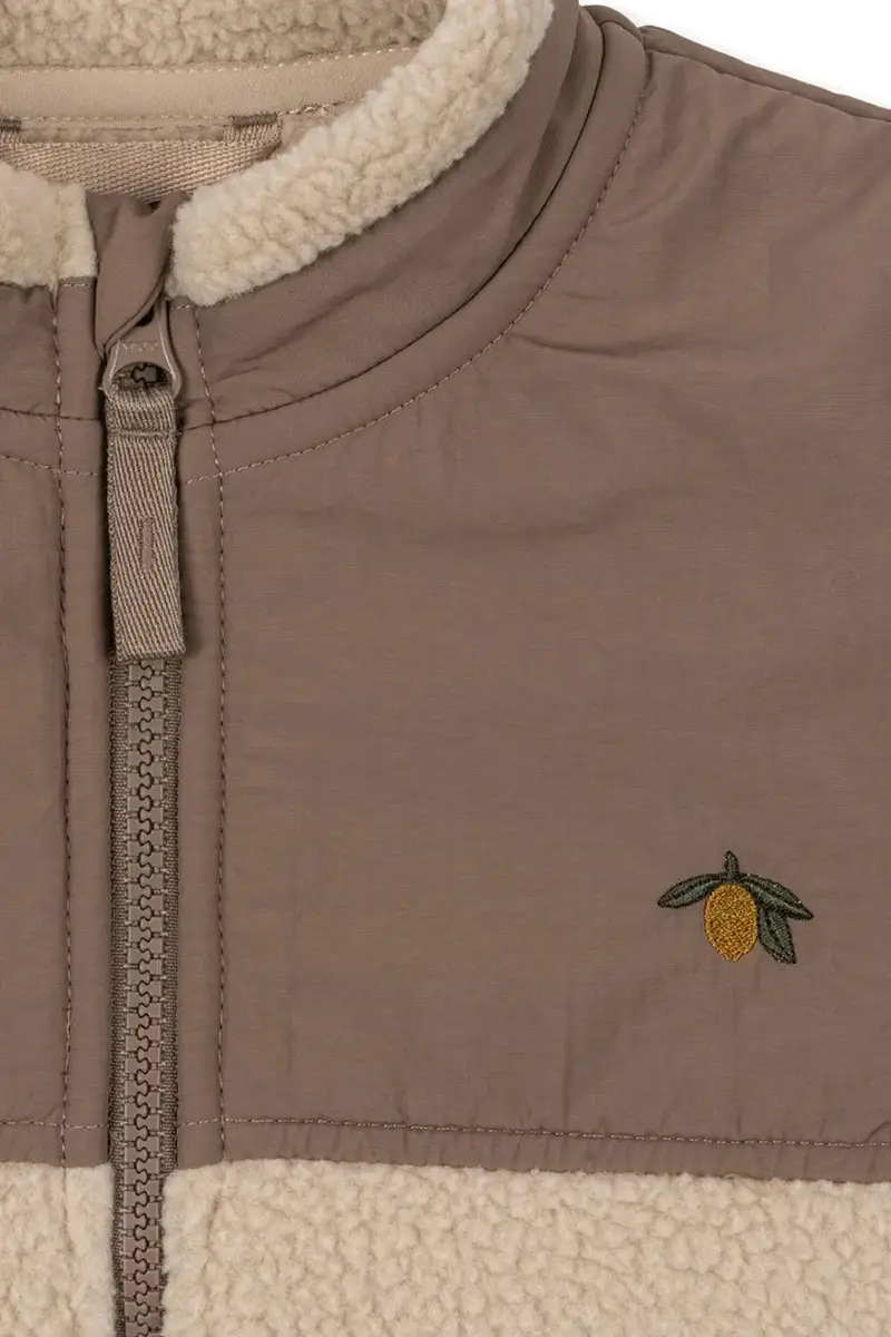 giacca per bambini FLYNN FLEECE JACKET GRS colore beige KS103464 miniatura 4