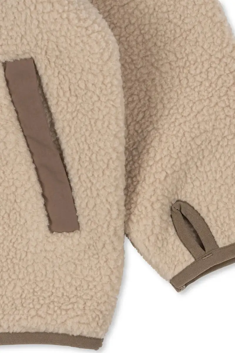 giacca per bambini FLYNN FLEECE JACKET GRS colore beige KS103464 miniatura 5