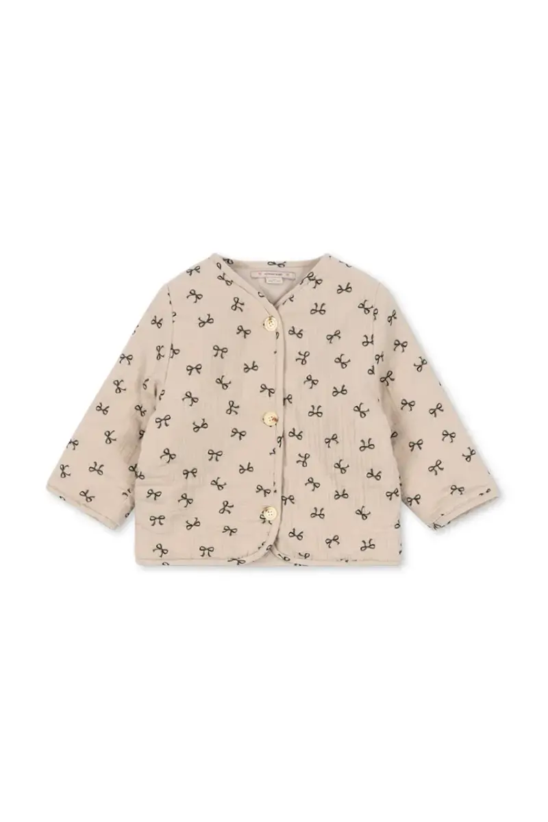 giacca per bambini in cotone COCO PADDED JACKET colore beige KS103759 miniatura 2