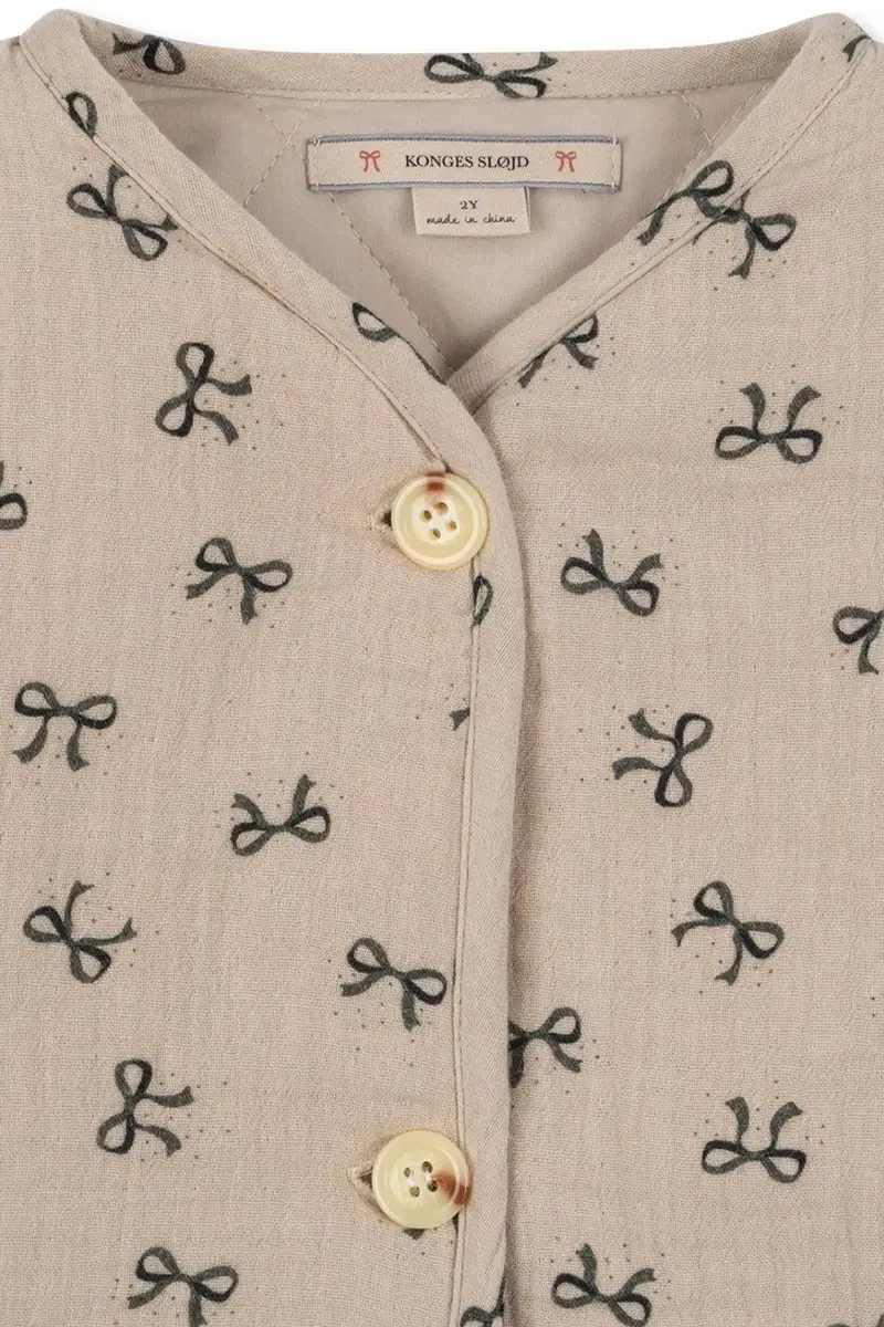 giacca per bambini in cotone COCO PADDED JACKET colore beige KS103759 miniatura 4