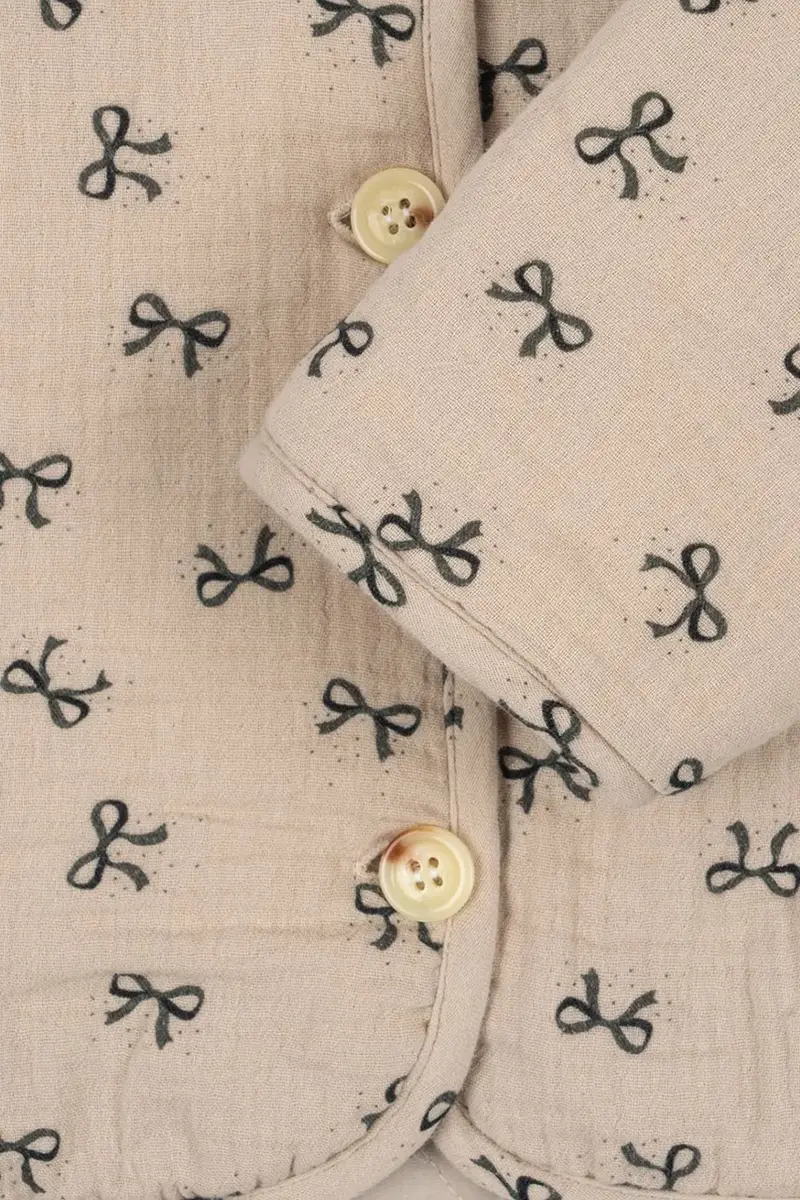 giacca per bambini in cotone COCO PADDED JACKET colore beige KS103759 miniatura 5