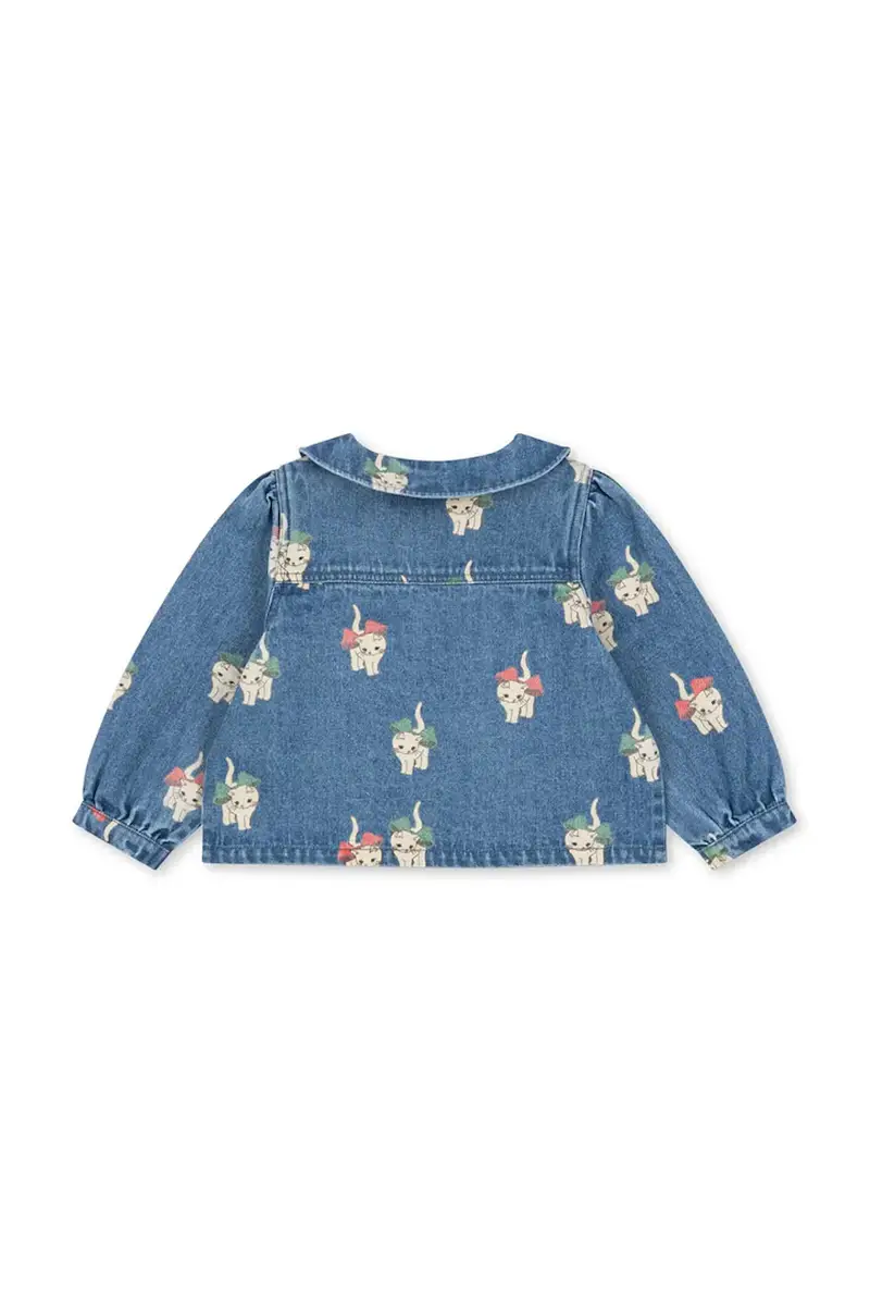 giacca per bambini in cotone MAGOT COLLAR JACKET GOTS Blu miniatura 3