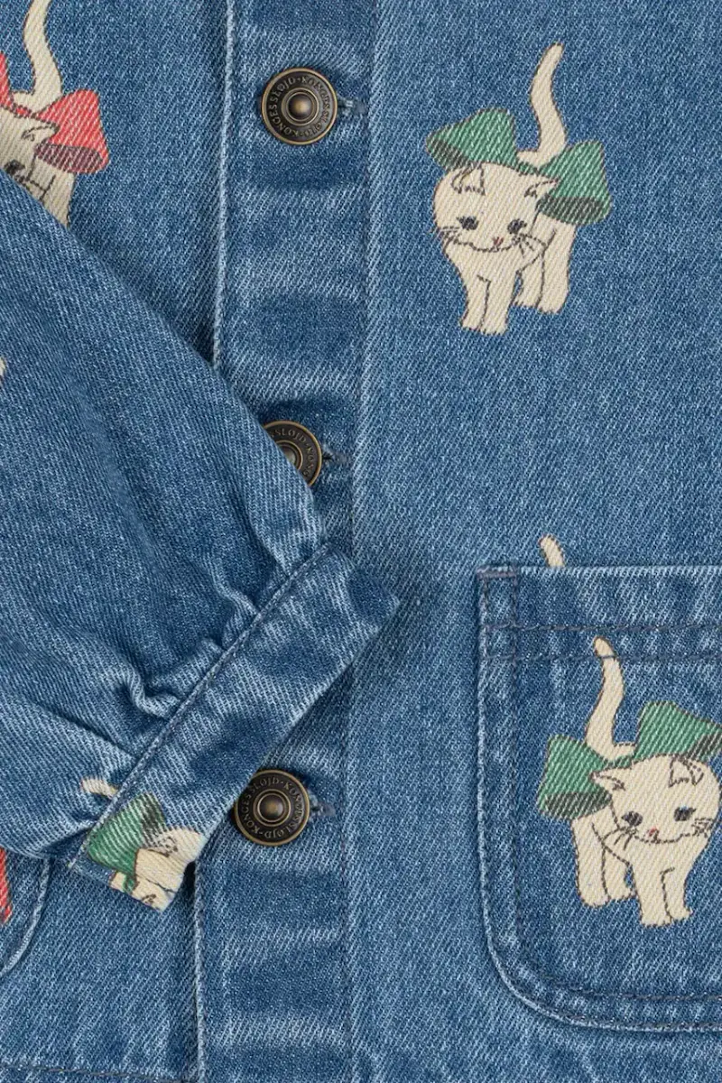 giacca per bambini in cotone MAGOT COLLAR JACKET GOTS Blu miniatura 4