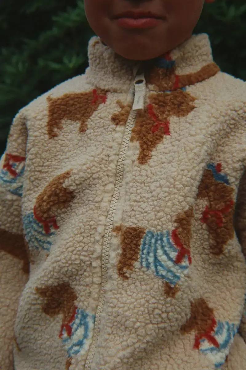 giacca per bambini JODY TEDDY JACKET GRS Beige miniatura 5