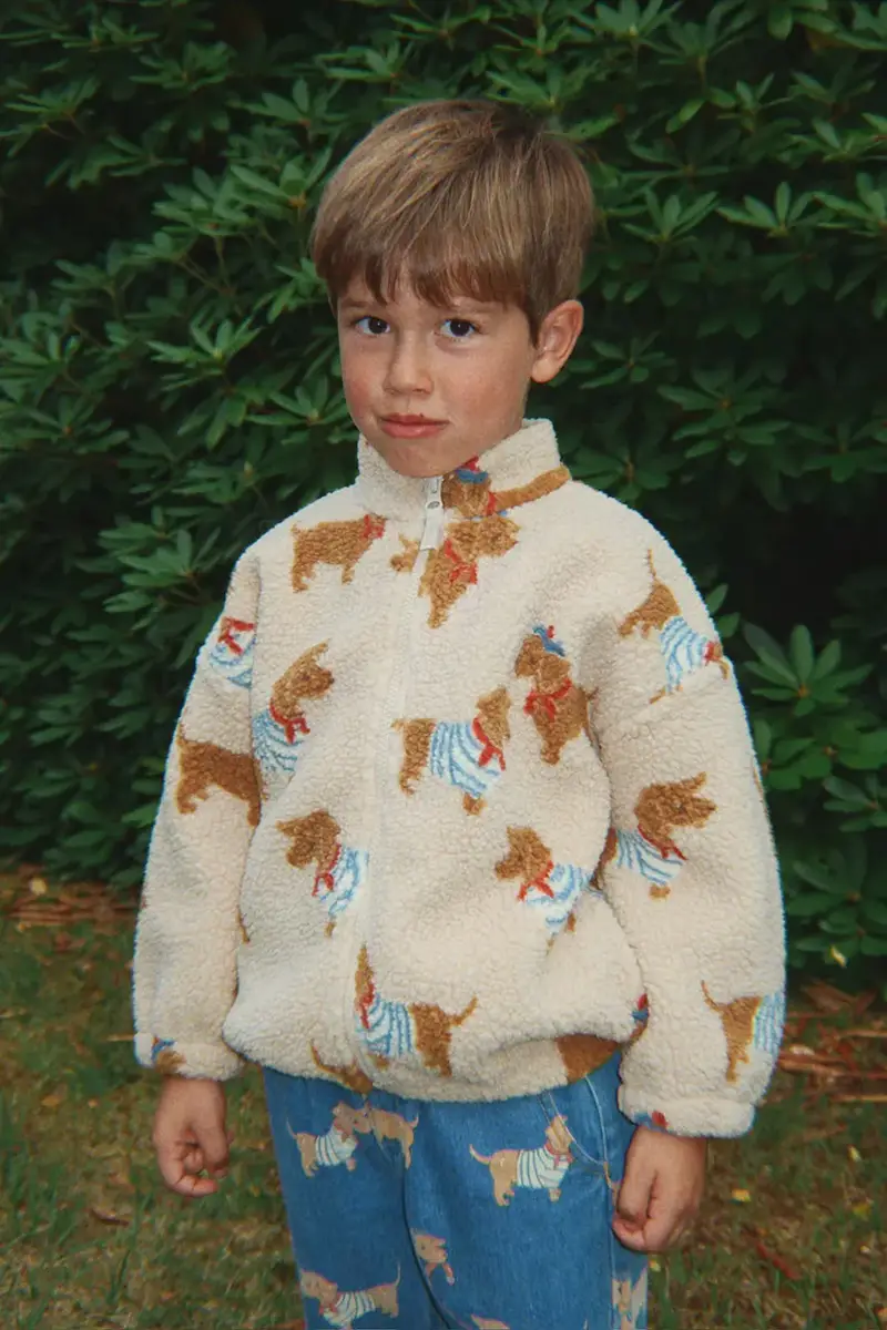 giacca per bambini JODY TEDDY JACKET GRS Beige